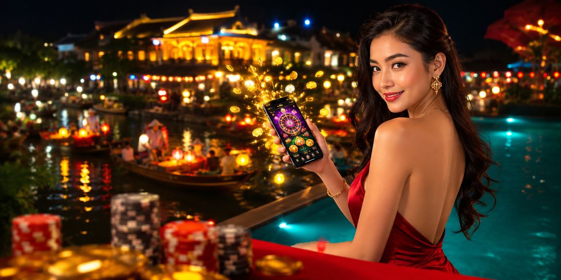 Người dùng tại Huế dùng ứng dụng casino trên điện thoại trong không gian yên tĩnh ban đêm